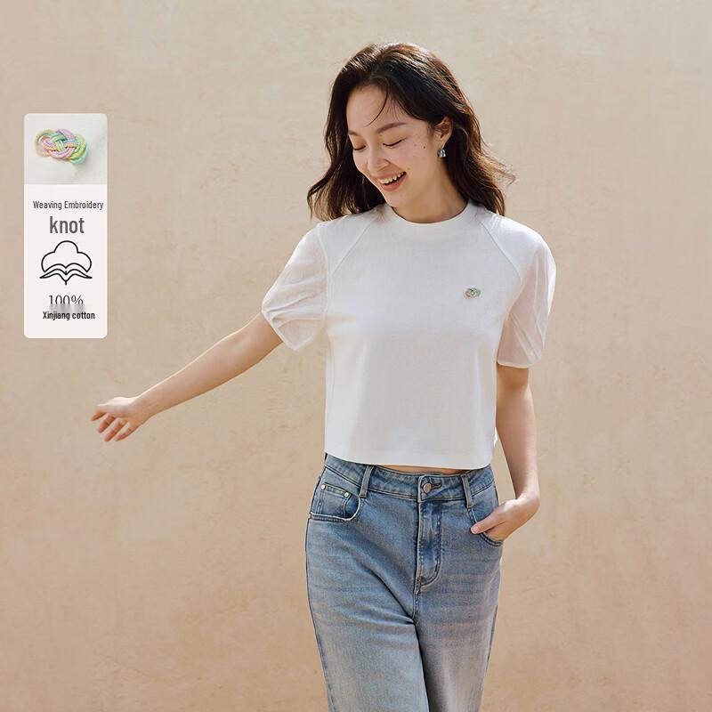 

INMAN Women s Rope Knot Short-Sleeve T-Shirt M