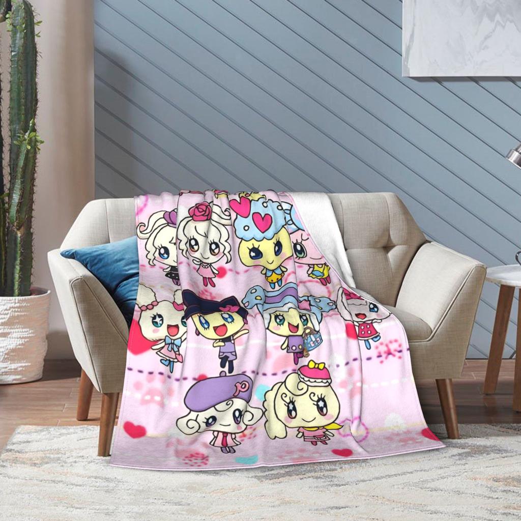 Cartoon Love Tamagotchis Knitted Blankets Fleece Throw Blankets Summer Air Conditioning Personalised Ultra-Soft Warm Bedspreads