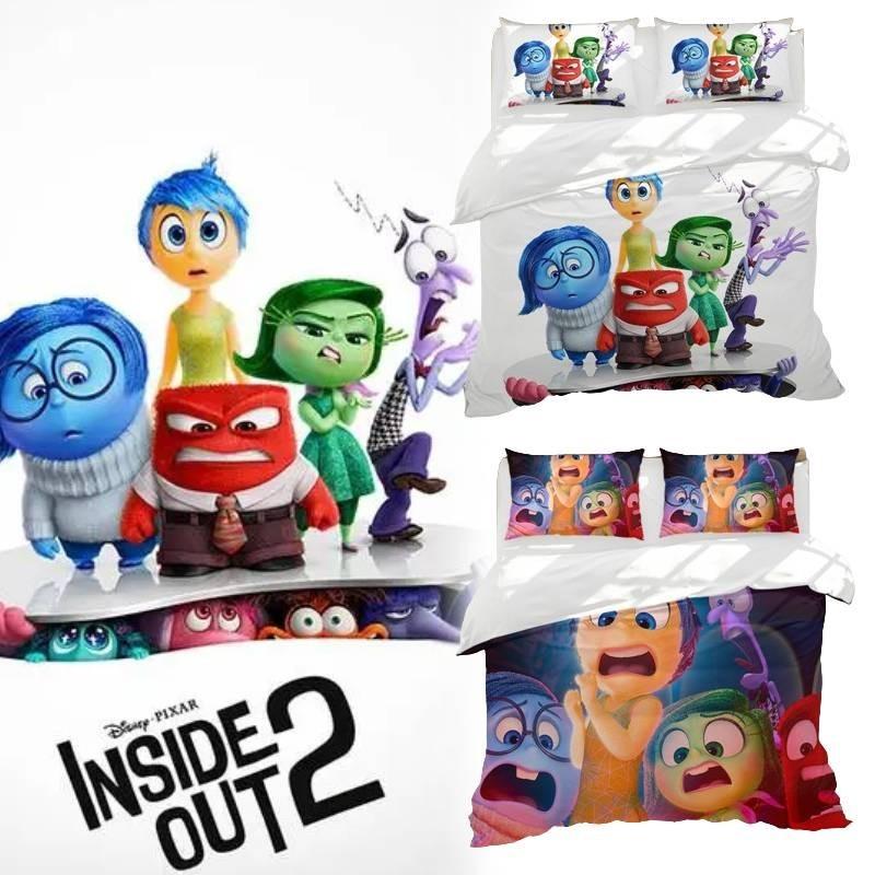 Entzückendes Alles steht Kopf 2 Bettwäsche-Set für Kinder Cartoon Anime Druck Weich und gemütlich