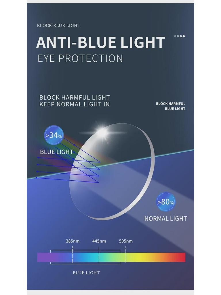 Men's Anti-Blue Light Square Metal Glasses Frame 6915 - Business Casual Style