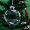 Palla di Natale Trasparente in Plastica da 6/8/10 cm Decorazione per Casa, Natale, Festa di Capodanno Ornamento Pendente Riempibile Trasparente per Albero