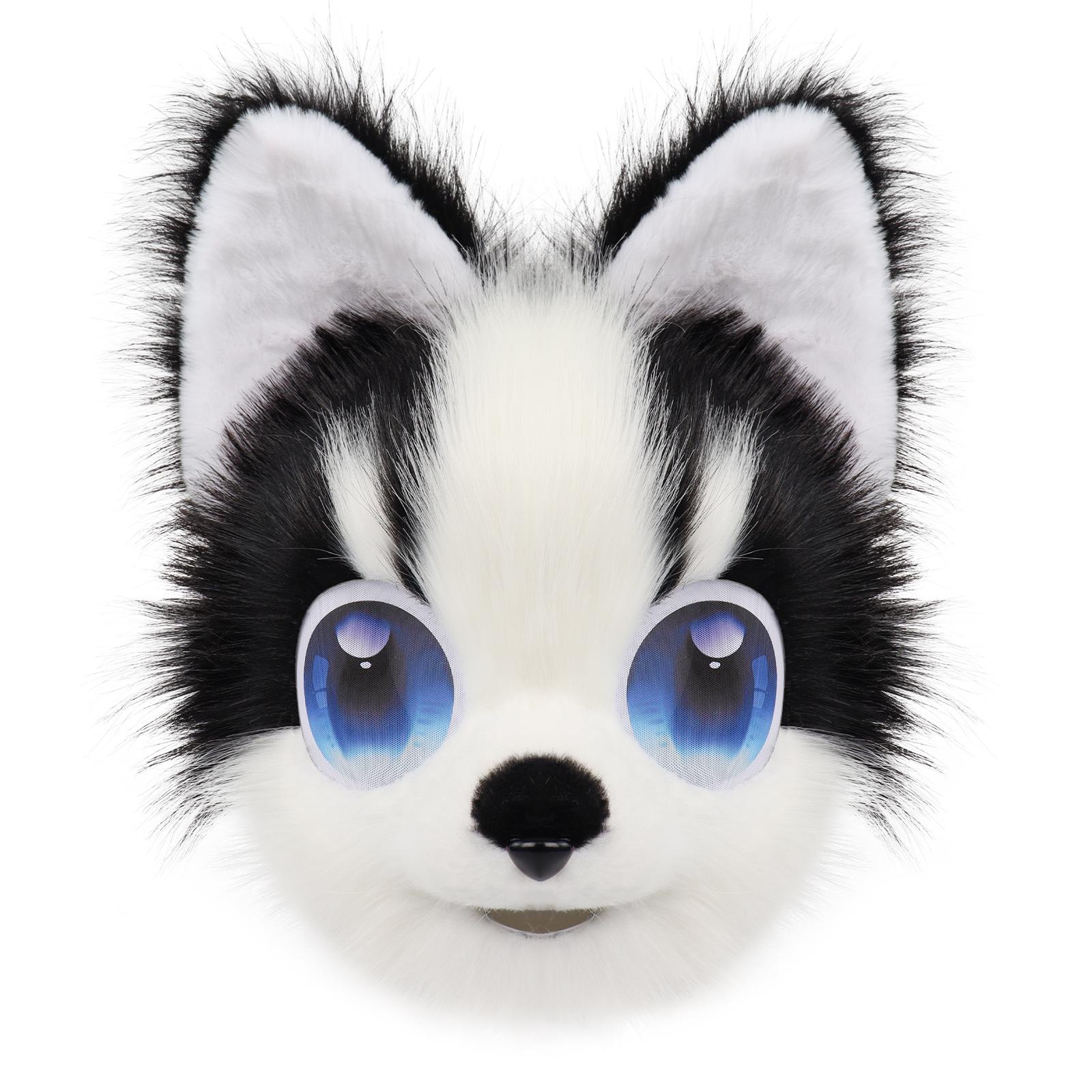 

Маска головы собаки из искусственного меха Fursuit Маски животных Косплей Костюм Реквизит