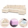 Bonito BIG Corner Sofa Bed with Sleeping Function Family Meble Corduroy Beige