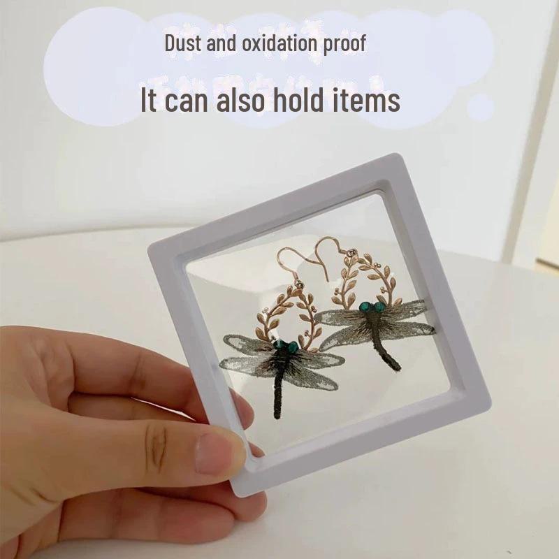 Transparent PE Film Anti-Oxidation Jewelry Storage Box - Portable & Stylish for Earrings and Necklaces