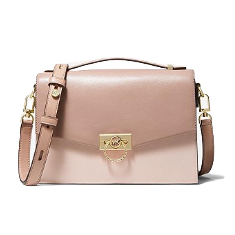 

New MICHAEL KORS Hendri Cow Leather Crossbody Bag Envelope Bag One Shoulder Handbag Medium Size Women s Cherry Blossom Pink 30H0G1HM2L-SFTPINK-FAWN 24.9*8.1*18.0CM