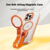 Luxury Magnetic Magsafe Case for iPhone 16 15 Pro Max Plus Wireless Charging Silicone Lanyard Detachable Ring Cell Clear Phone Cover
