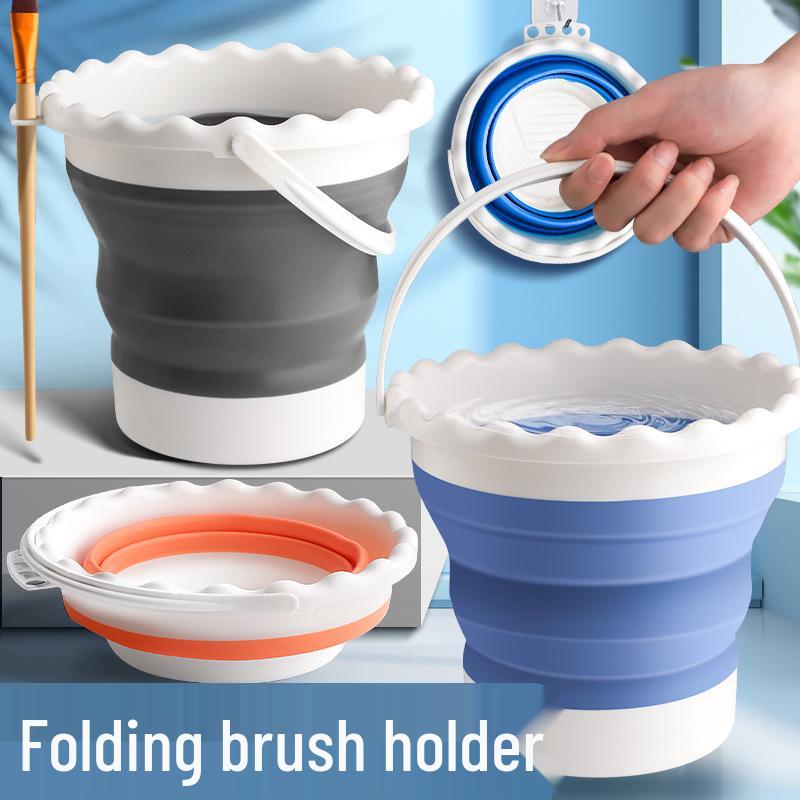 

Складна силіконова мийка для акварельних пензлів для художників-студентів Dark Blue 1 piece