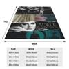 Coperta Merchandising Adele Cantante Flanella Divano Album Musicale Tour Coperta da Lancio Accogliente Morbida per Auto Biancheria da Letto Coperte