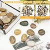 25/50Pcs Natural Engraved Pebble Crystal Agate Engraving Inspirational Letters for Garden Decor Fish Tanks Air Plant Home Decor