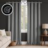Blackout Curtain 250X140 With Eyelets, Grey Velvet, Thick