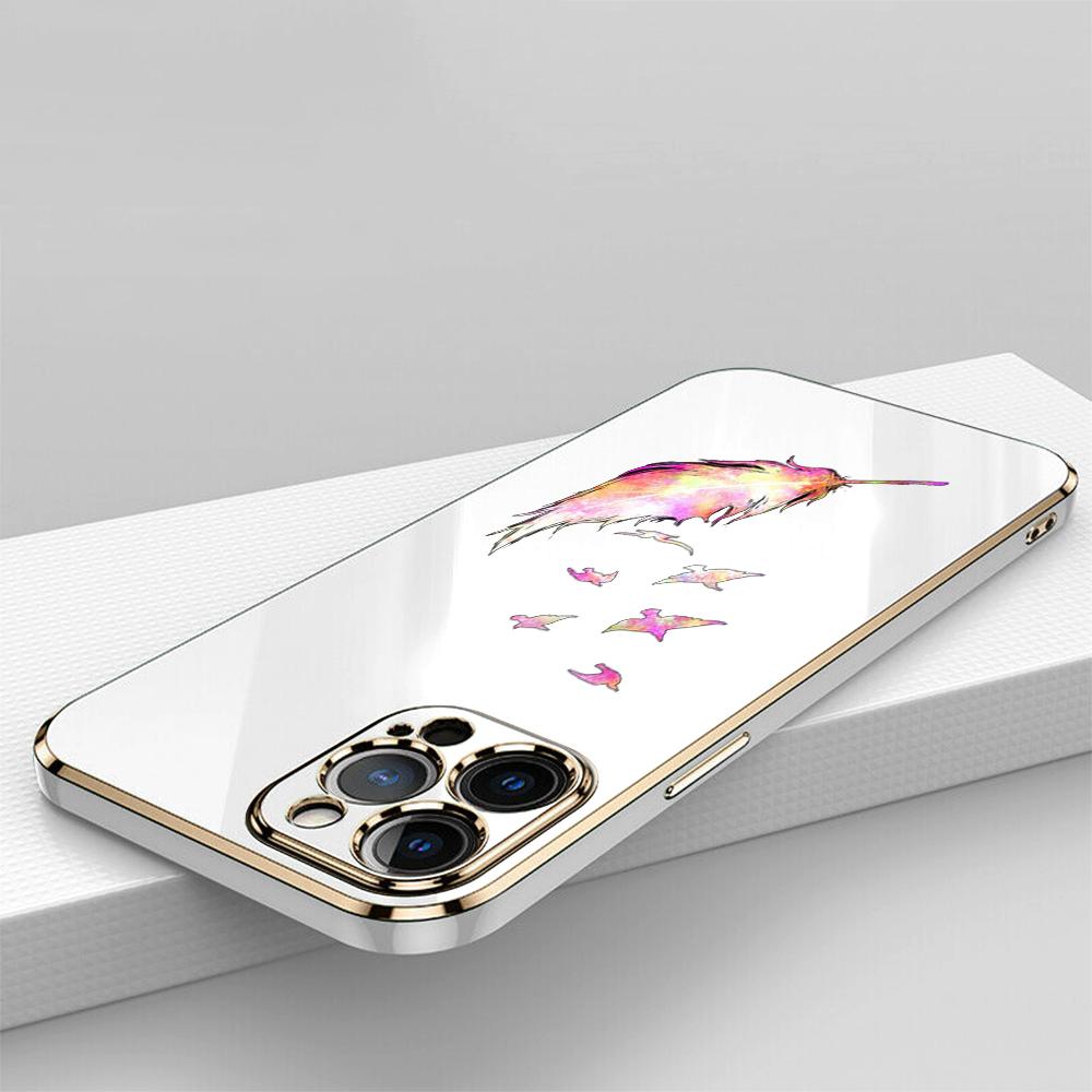 N76 Butterfly Plating Edge Soft TPU Phone Cases for Samsung A54 A13 A14 S24 Plus S23 Ultra S20 S21 FE A55 A05 A52s Shockproof Cover