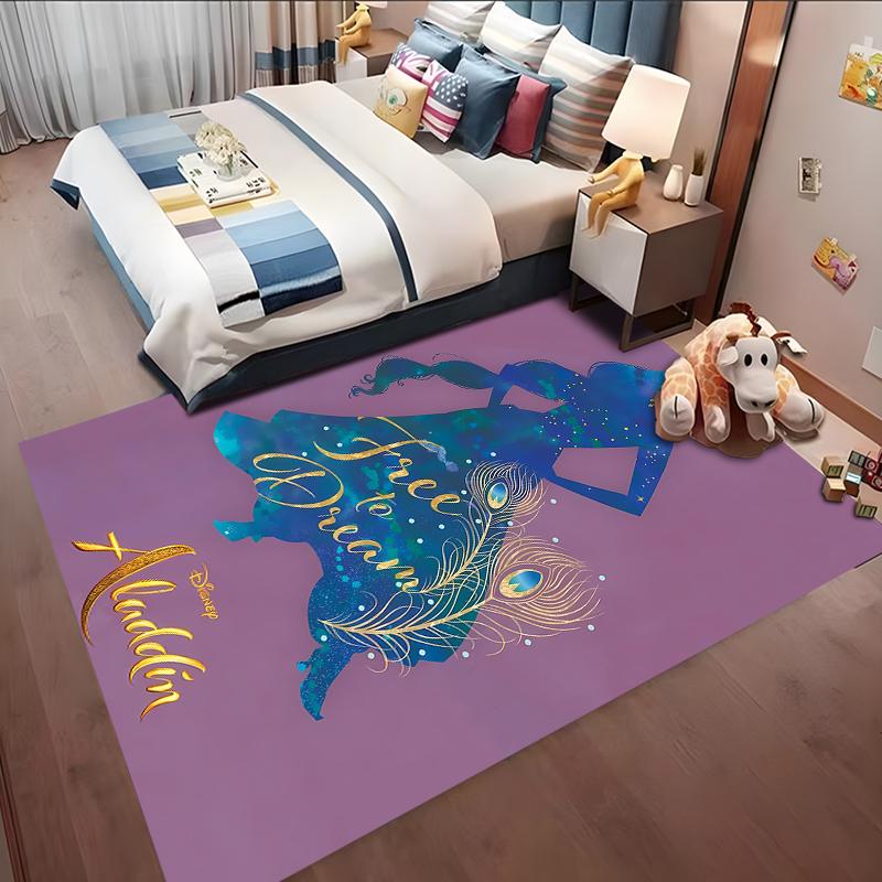 3D Aladdin Jasmine Princess Rugs for Living Room Bedroom Dining Children's Room Balcony Garden Decorative Carpet Fast Shipping