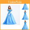 Elegante Vestito Costumi di Cenerentola per Donne Perfetto per Feste ed Eventi di Halloween