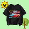 Cartoon Print Racing Car Adventure Childrens Crewneck ShortSleeved Boys Girls Casual Top Unisex and Women Summer TShirt