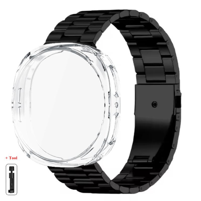 Case+Stainless Steel Strap For Samsung Galaxy Watch 8 44mm 40mm Bracelet+Soft TPU Case Protector For Galaxy Watch 8 44mm Correa