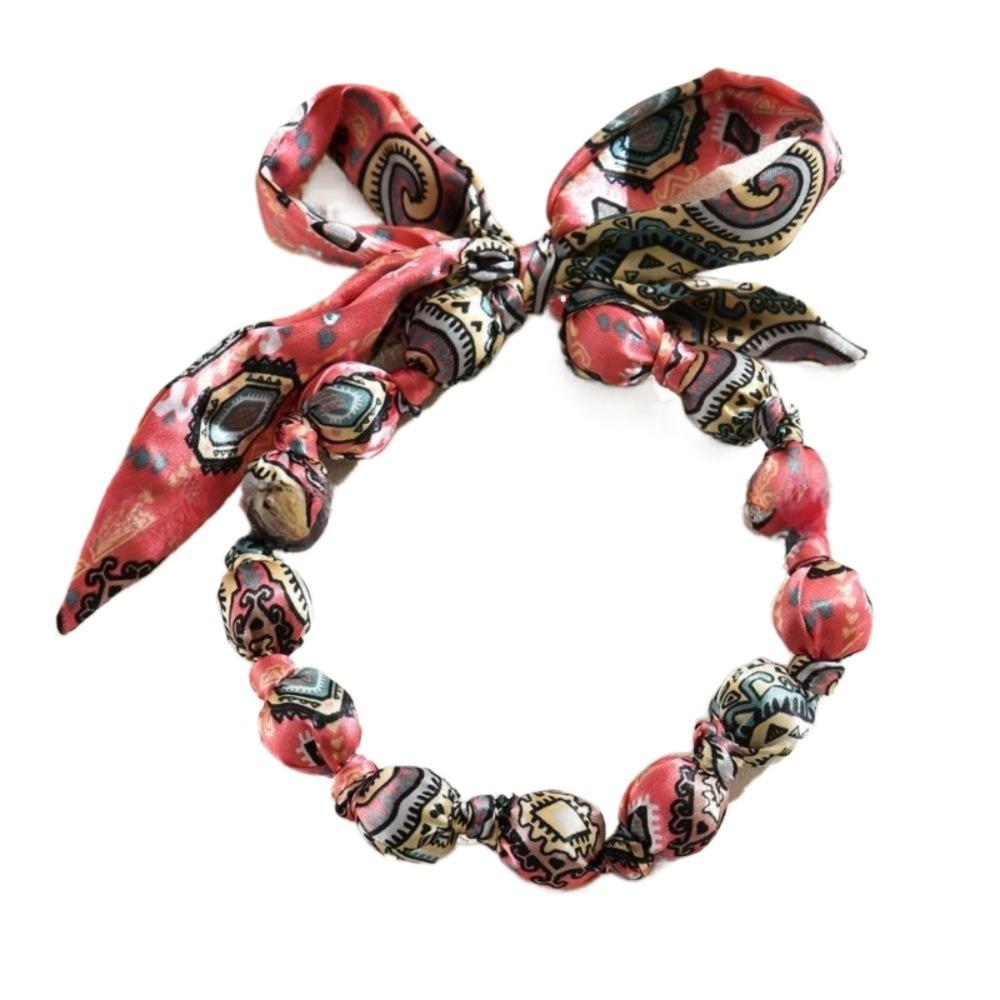 Blumenmuster Boho-Stil Halstuch Bohemia-Stil Retro Leopardendruck Choker Mädchen