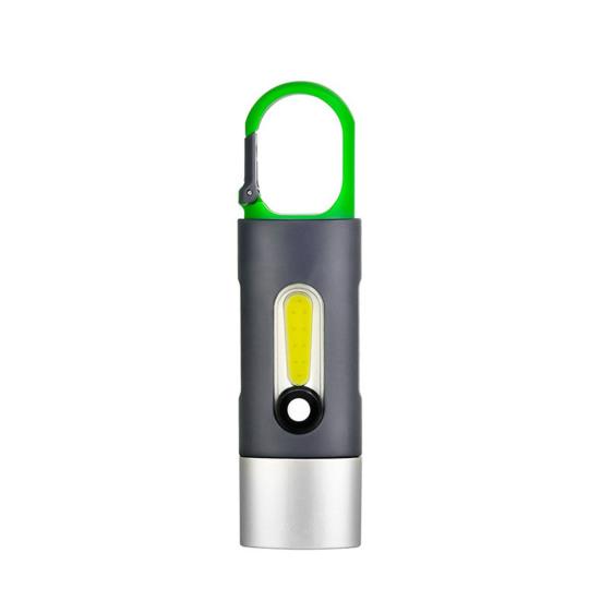 1 Set Keychain Flashlight 4-Gear High Brightness Tail Hook Waterproof Retractable Repair Work Handheld Flashlight Outdoor Equipment