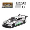 Model auta Bentley Continental GT3 v měřítku 1/32, stahovací autíčko se zvukem a světlem pro děti Batole Kluci Dívčí Dárková kolekce