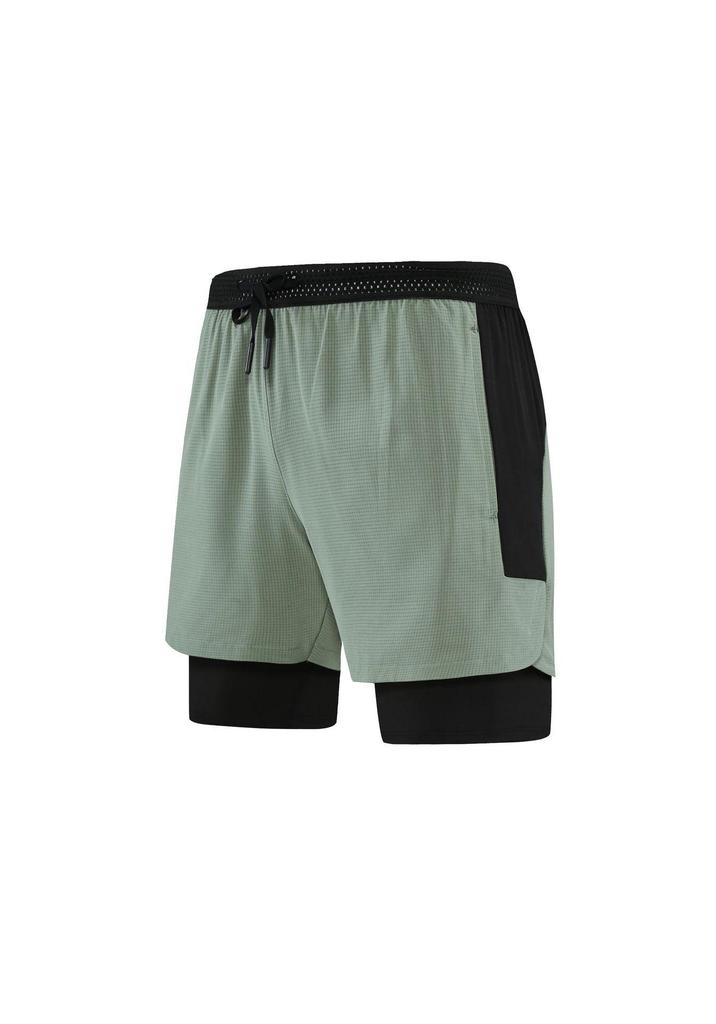 In-Stock Men's Sporty Quick-Dry Two-Piece Woven Shorts with Liner, Mid-Length, Anti-Exposure, Sweat-Absorbing.