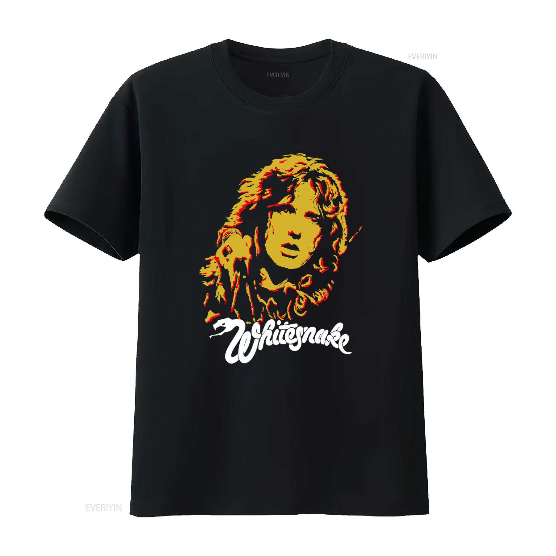 

Vintage David Coverdale Whitesnake Rock Band T shirt Black Sizes S 4Xl JJ1192 vintage Washed streetwear designer clothes Unisex 4XL