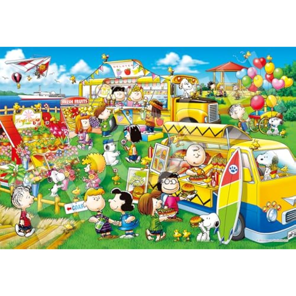 Epoch 1053 Super Small Piece Jigsaw Puzzle PEANUTS Peanuts Wagon Shop (26x38cm) 32-602s Glue-w/ S...