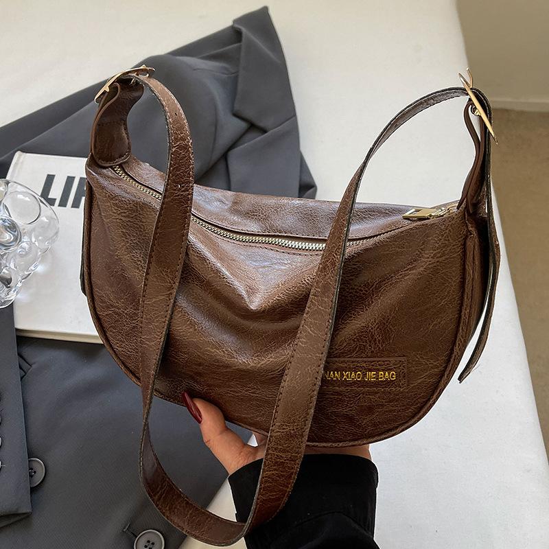 High-End Niche Bag Women'S Broadband Messenger Bag Women'S Retro Versatile One-Shoulder Dumpling Bag Women