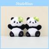 Flower Head Cute Red Panda Keychain Cartoon Girl Backpack Pendant Decorative