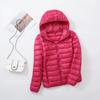 Giacca da donna invernale in piumino, slim, calda, ultraleggera, taglie forti, con cappuccio, cappotto corto, piuma d'anatra bianca, capospalla, autunno