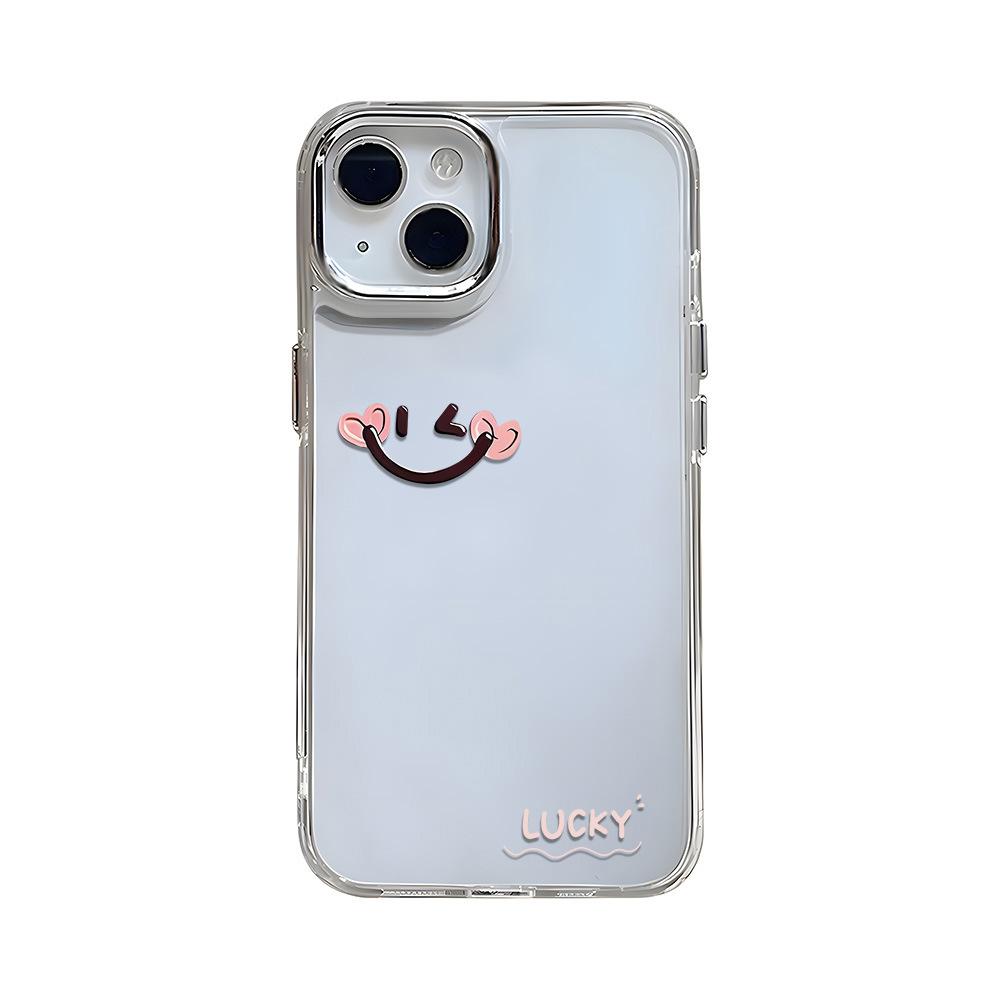 Simple Love Smile Is Suitable for iPhone17ProMax Transparent Mobile Phone Case Apple 16 Soft Case 14/13 Anti-drop X