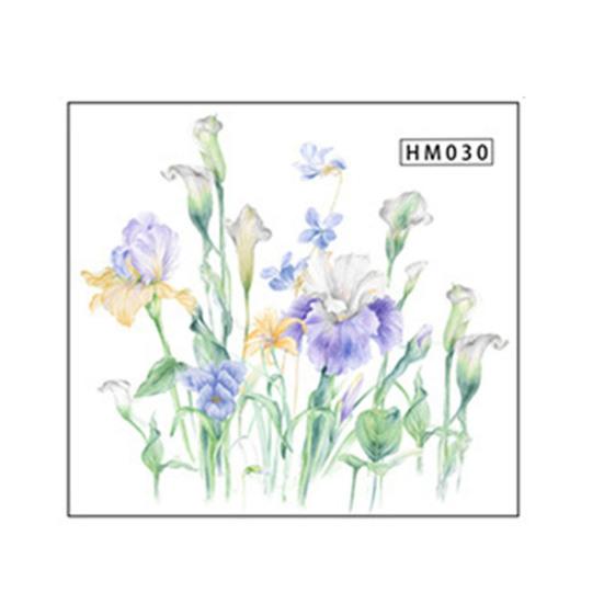 Toilet Lid Decal Self-Adhesive Non-Fading Removable Water-Resistant Plant Flower Theme Toilet Seat Lid Sticker Decor