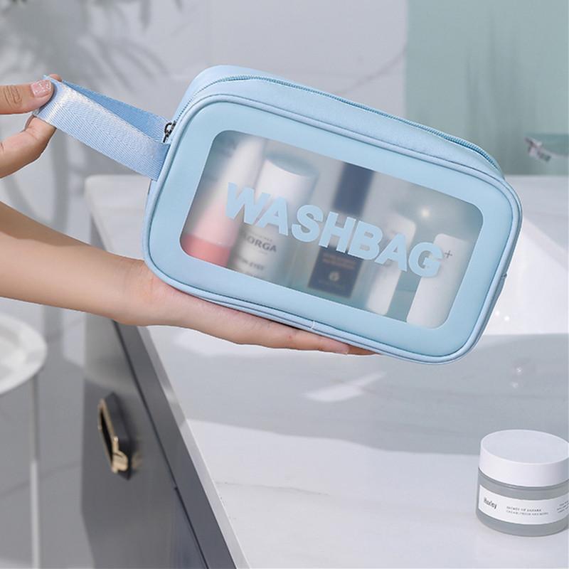 Portable Travel Wash Bag Female Transparent Waterproof Makeup Storage Pouch Large Capacity Cosmetic Organizer Beauty Women Case