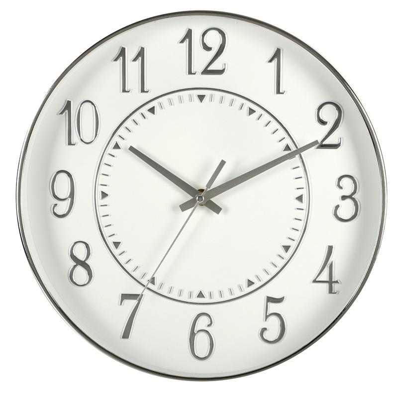 12 Inch 30CM Silent Wall Clock, Creative and Fashionable, Three-dimensional Digital Minimalist Clock for Home Living Room