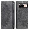 For Google Pixel 9/Pixel 9 Pro Magnetic Phone Case Leather Imprinted Mandala Flower Pattern Cover