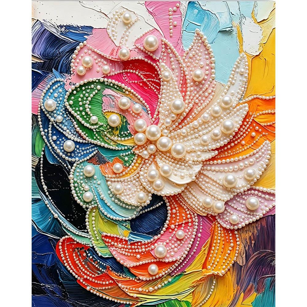 

Colored Leaves Pearl Art Kit 30x40cm Frameless Floral Pearl Diamond Painting DIY Gem Art Craft Gift for Friends & Family Home Wall Decor 30x40cm