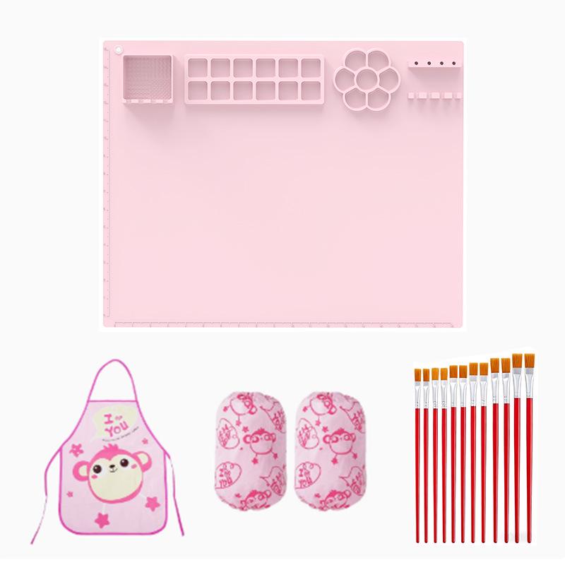 Washable Silicone Art Mat for Kids - Reusable DIY Doodle & Painting Palette