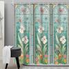 Barevná sprchová závěs Květinový design s motýly Vintage Art Deco Dekorace koupelny Voděodolná látka Elegantní interiér domu