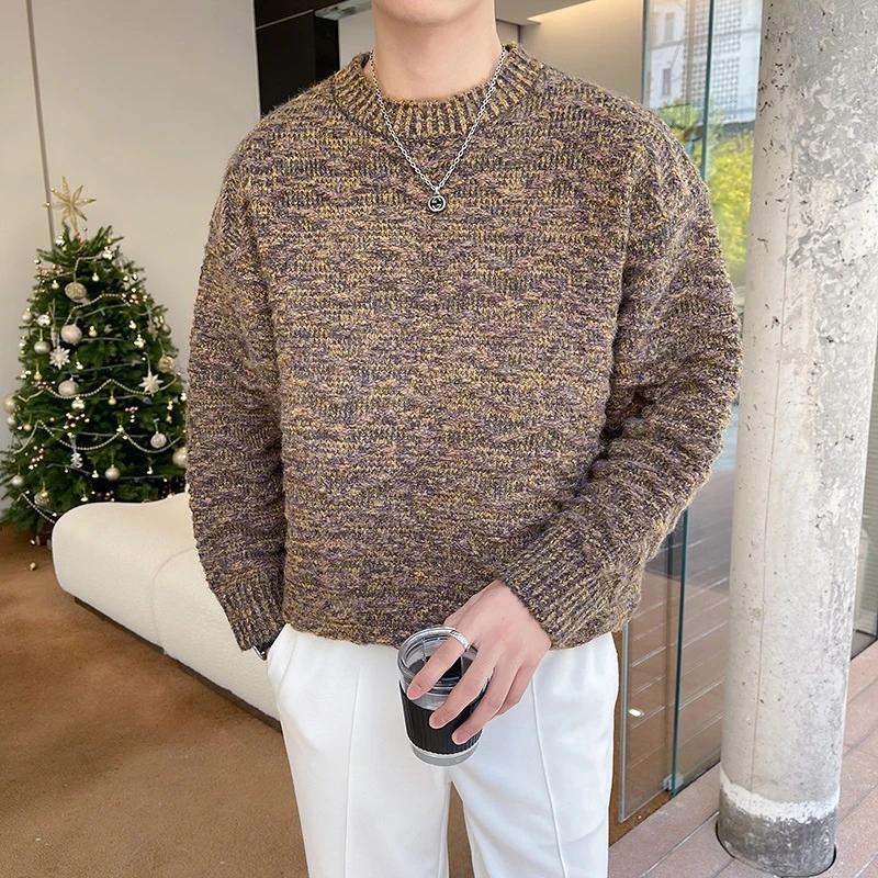 New Autumn Winter Simple Inner Sweater Fashion Casual Versatile Masculine Pullovers