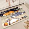 Cartoon Cat Carpet Kitchen Rug Soft Door Mat Welcome Mat Warm Living Room Carpet Rug For Bedroom Bedside Blanket Home Dec