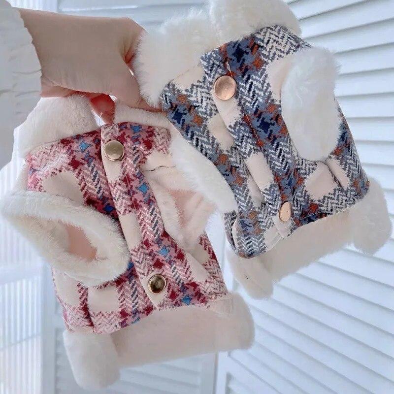 

Winter warme Hunde jacke Pelz halsband Hunde mantel Haustier kleidung für kleine mittlere Hunde Traktion Hunde jacke Mantel Teddy Bichon Haustier