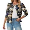 Women's Fashionable, Casual, Comfortable Halloween Print Cardigan Jacket
