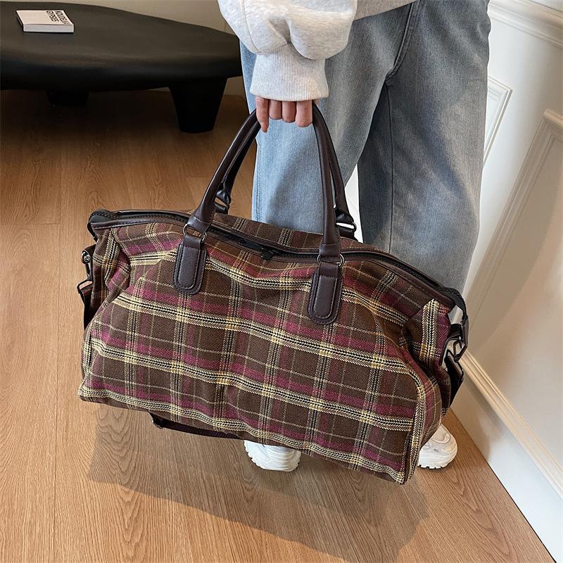 Women's Old-fashioned Luggage Bag Large Capacity Hand-held Travel Bag Personalized Niche Home Seasonal Clothing Storage Bag