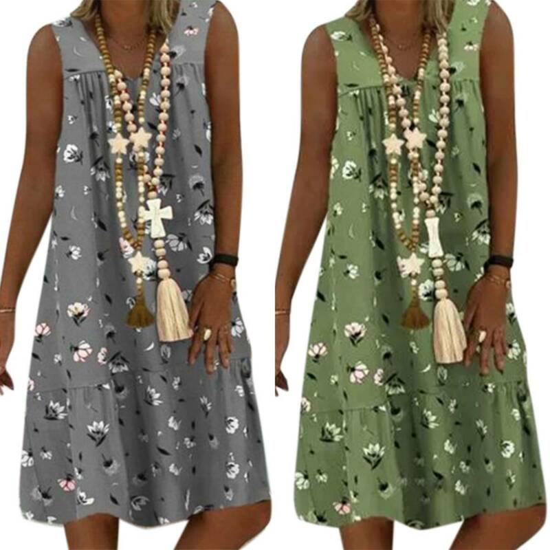 Floerns Women's Plus Size Linen Mini Tank Dress – Button Down, Sleeveless, A-Line, Sizes 0XL-4XL (See Chart)