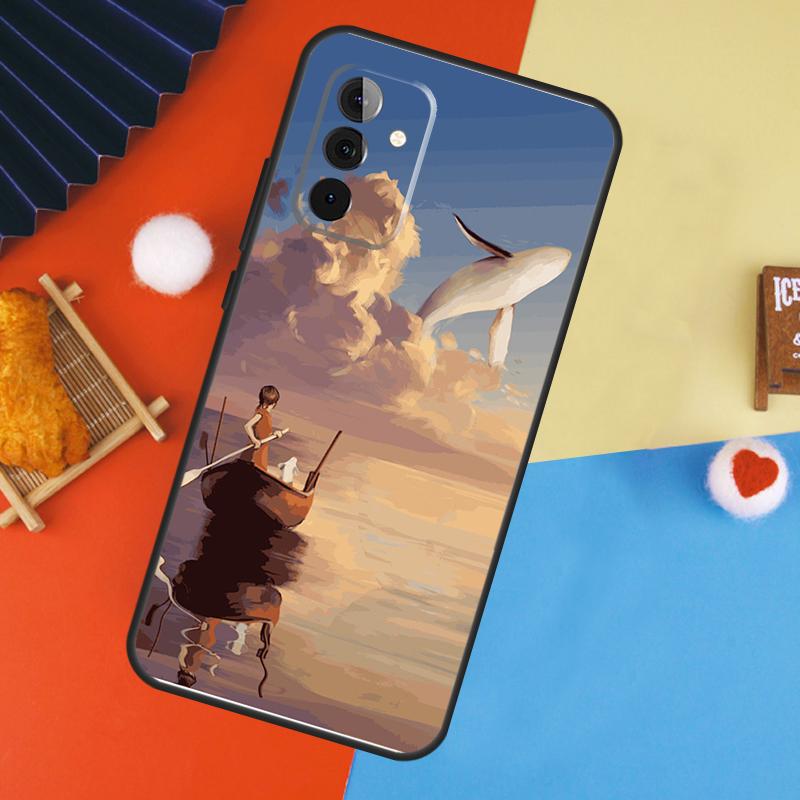 Flying Whale Magical Case For Samsung Galaxy A54 A34 A14 A55 A35 A33 A53 A13 A23 A17 A06 A16 A56 A36 A52 A32 A15