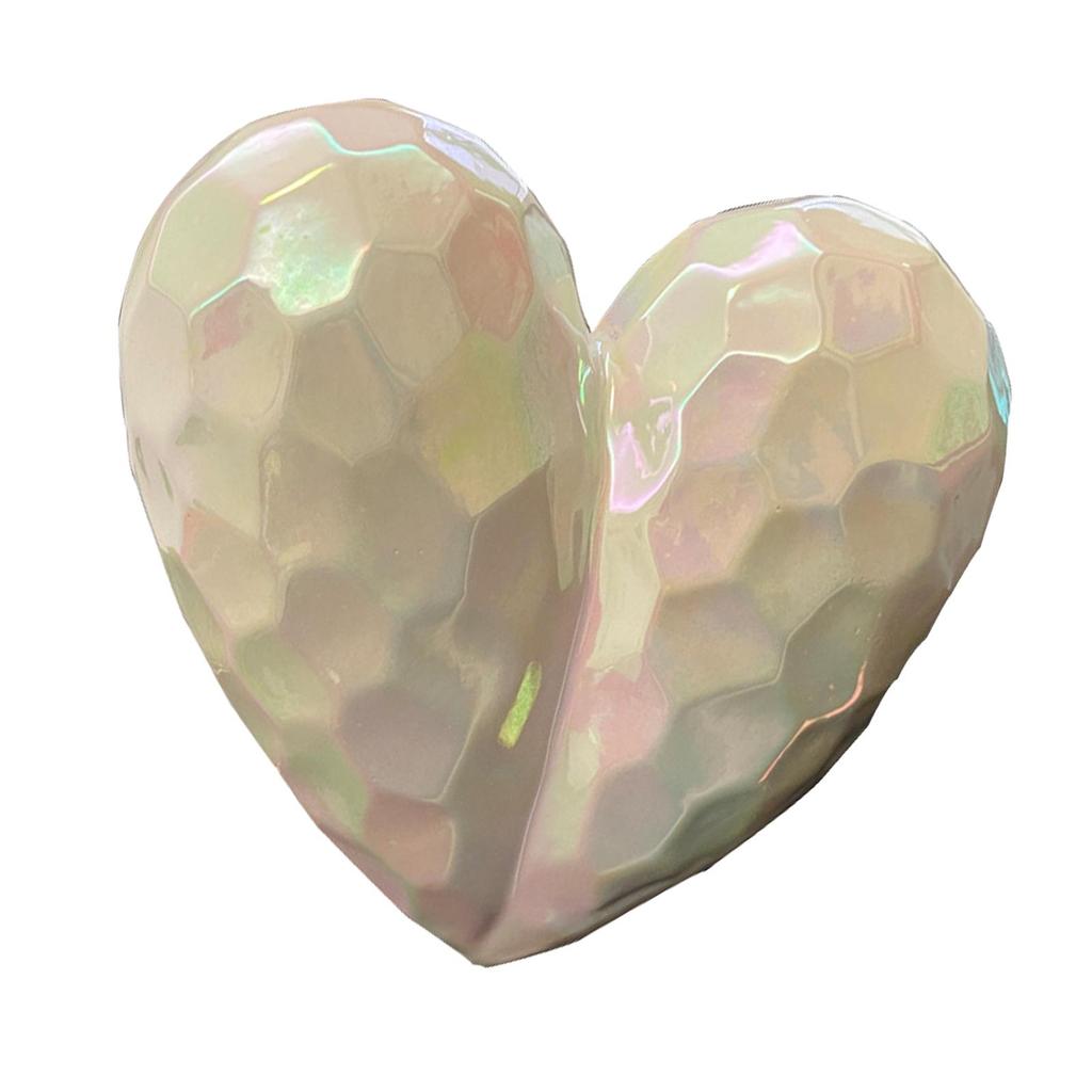 Heart Sculpture Decor Ceramic Modern Art Sculpture Statue for Engagement Thanksgiving Bathroom Bedroom Mother's Day Gift