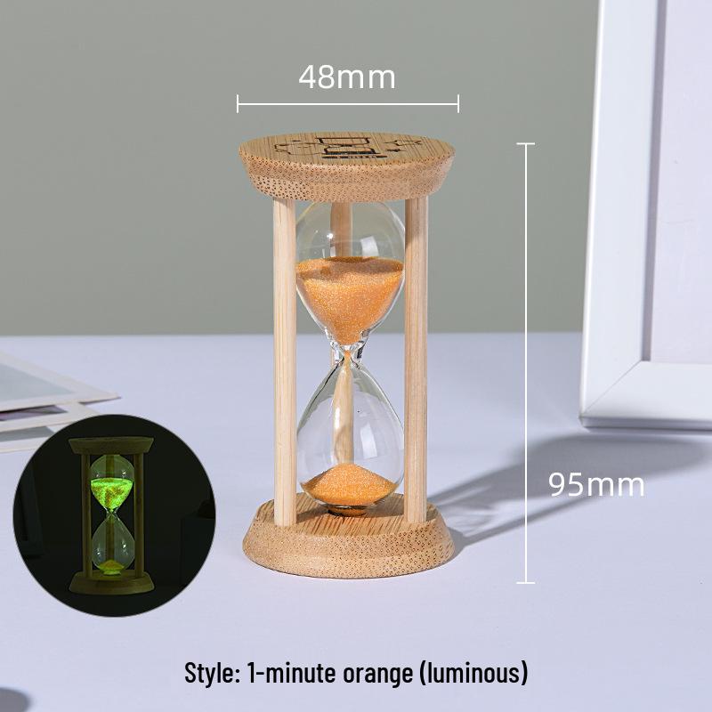 Bamboo & Wood Durable Hourglass Timer - Creative Design for High-End Decor