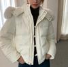 New fur collar hooded short thickened cotton clothes women's winter small warm jacket
