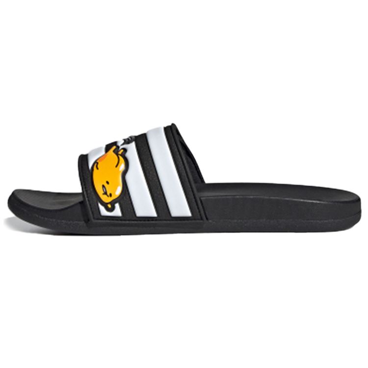 

Adidas Neo Cartoon Letter Pattern Velcro Non-Slip Slide Sandals Unisex Footwear Black White FY3037 39⅓