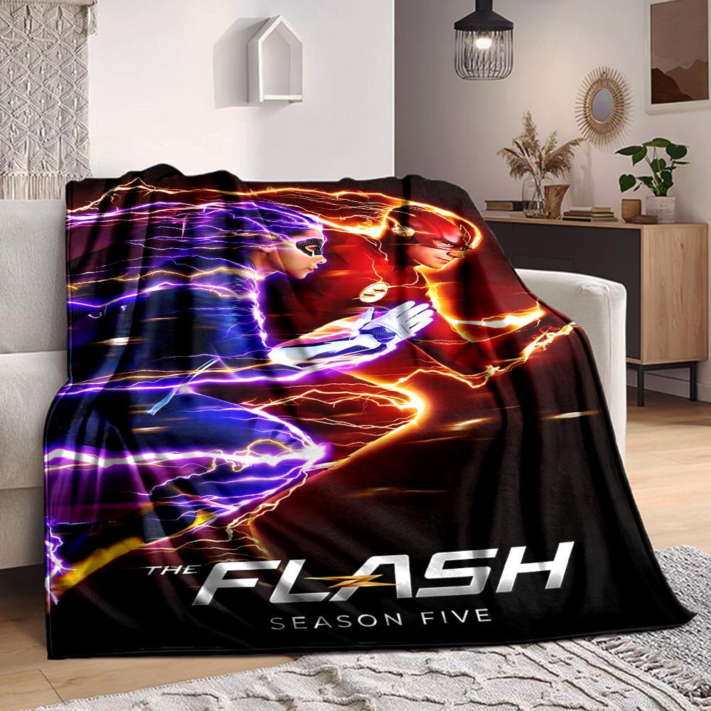 1pc The Flash Blanket Lightweight Flannel Throw For Sofa, Bed, Travel, Livingroom, Office, Couch, Chair, And Bed