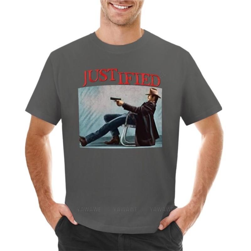 Herren T-Shirt O-Ausschnitt Top T-Shirt Justified T-Shirt Vintage T-Shirt Schwarzes T-Shirt Sommerkleidung Herren Einfarbige T-Shirts