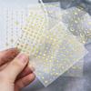 6sheets 3D Bronzing Gold Star Moon Nail Sticker Metal French Chain Star & Starlight Nail Decals Self-Adhesive Nail Decora 8*10cm